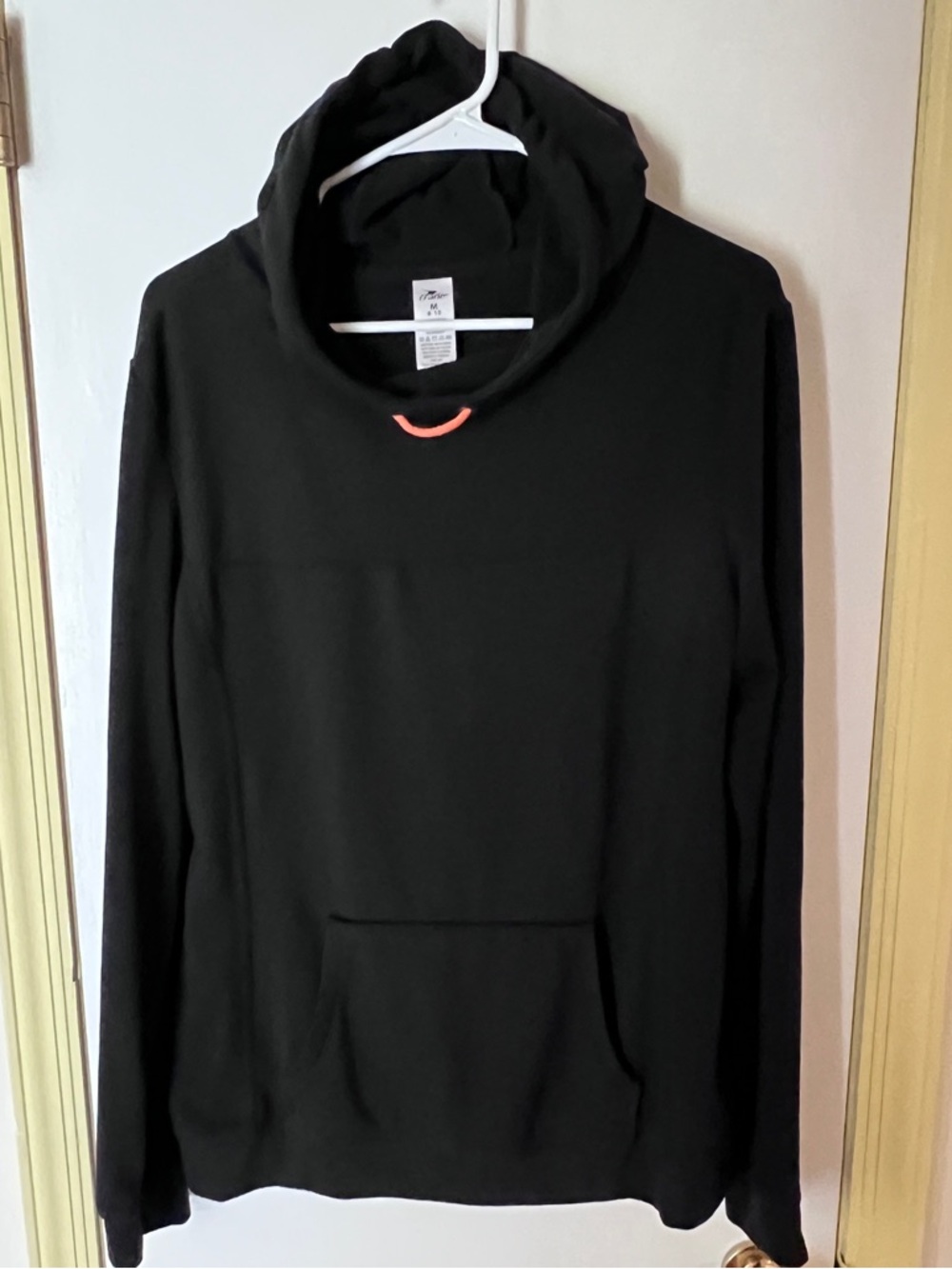 Black Women's Puffer Pullover Jacket with Hood